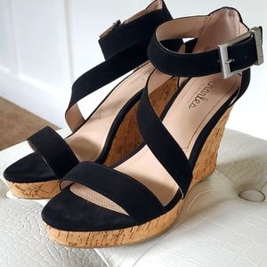 Charles By Charles wedge cross sandals